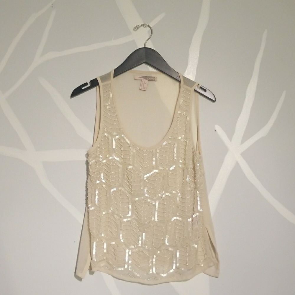 Sheer beaded shirt